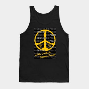 With Justice Comes Peace - full poster Tank Top